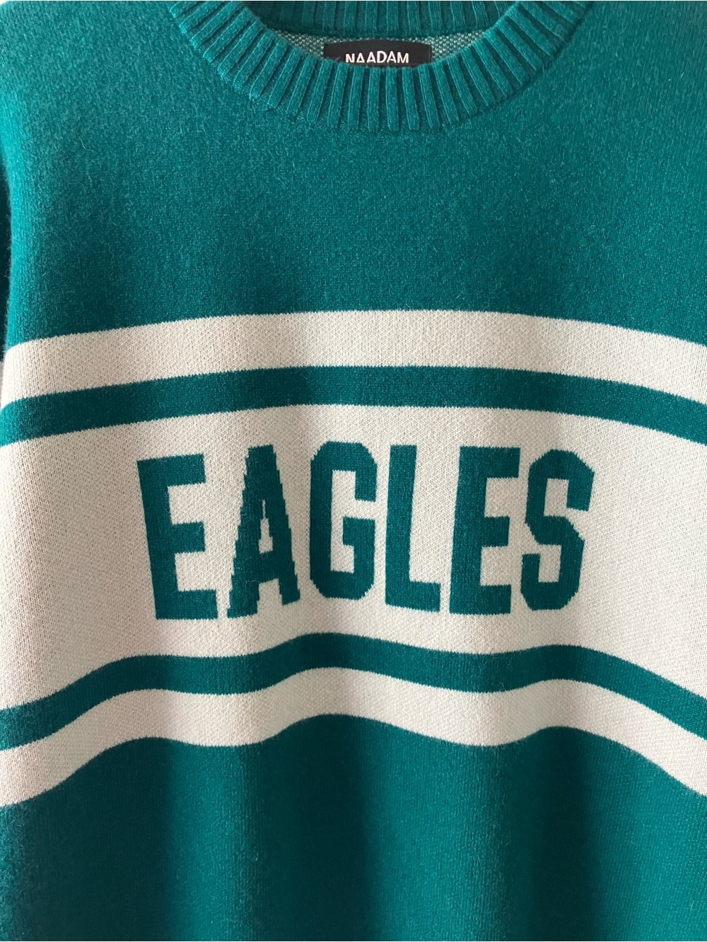NAADAM Philadelphia Eagles Luxe Cashmere Oversized Crewneck Sweater - Picture 4 of 8